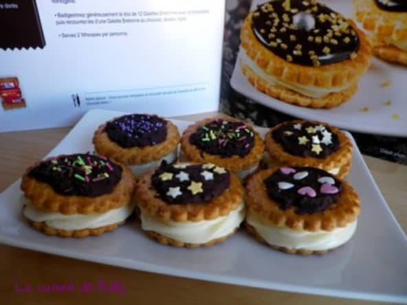 Whoopies au chocolat noir et chocolat blanc