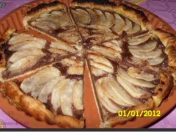 Tarte fine pomme-chocolat