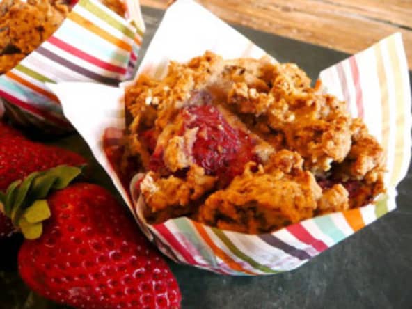 Muffins aux fraises
