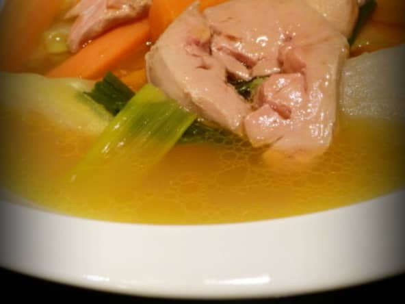 Pot au feu au foie gras poché