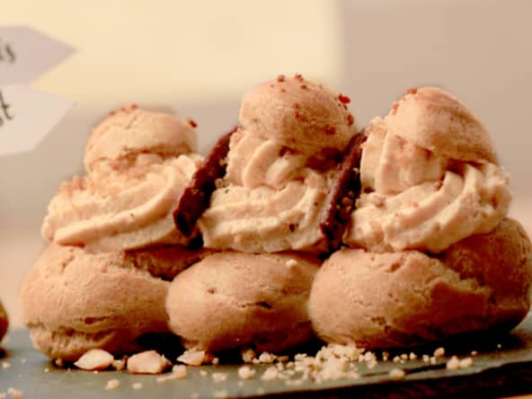 Paris-Brest festif et original aux châtaignes, foie gras et chocolat