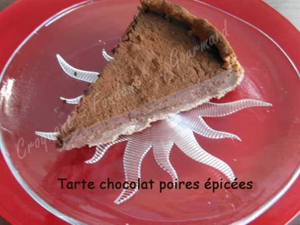 Tarte chocolat poires épicées