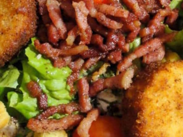 Chèvre chaud pané aux amandes