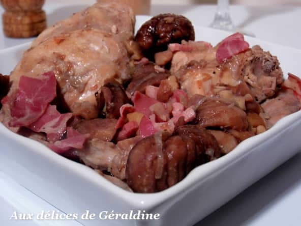 Lapin aux lardons et aux marrons