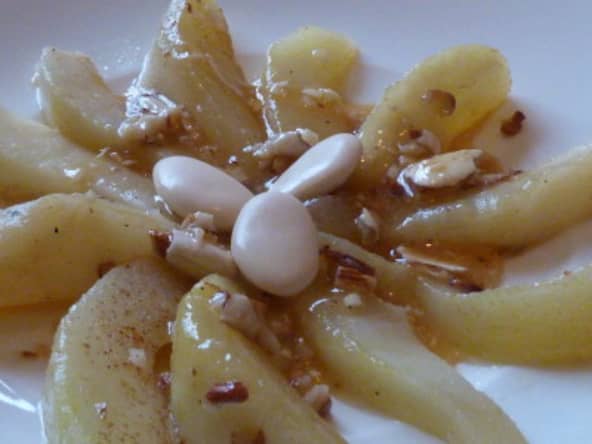 Poires rôties aux dragées