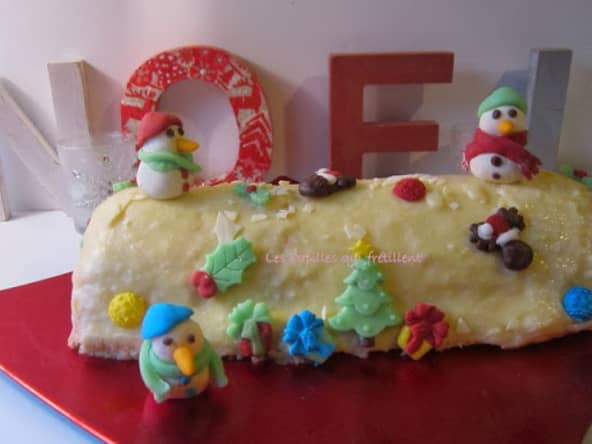 Bûche de noël crème de marrons et noix de coco