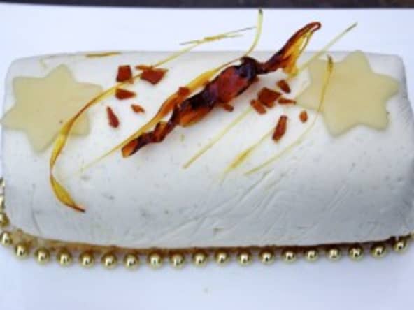 Bûche vanille caramel