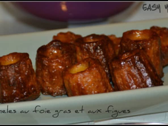 Cannelés au foie gras et aux figues pour Noël
