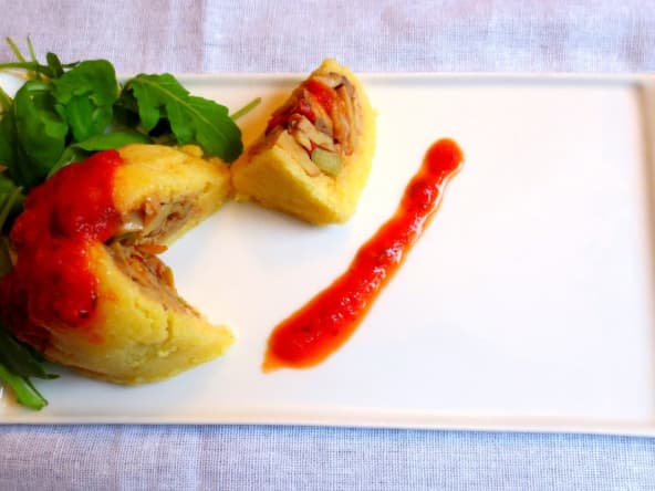 Dômes de Polenta Cœur Coulant aux Champignons