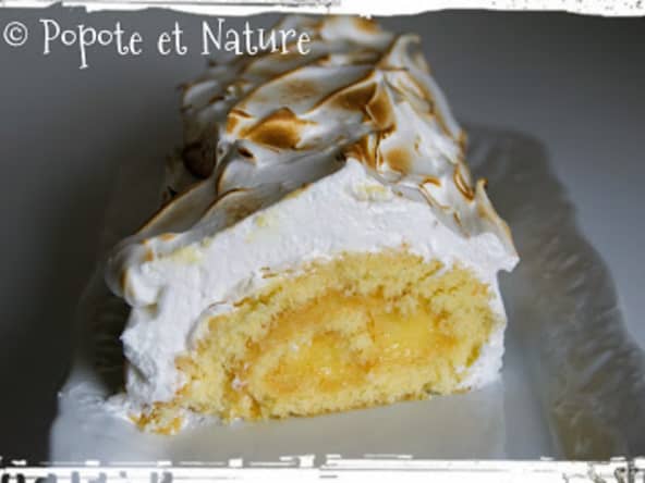 Bûche au citron façon tarte au citron meringuée