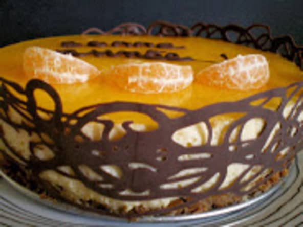 Entremet spéculoos, mangue et clémentine