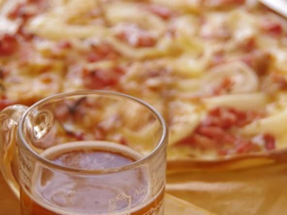 Flammekueche au munster et cumin