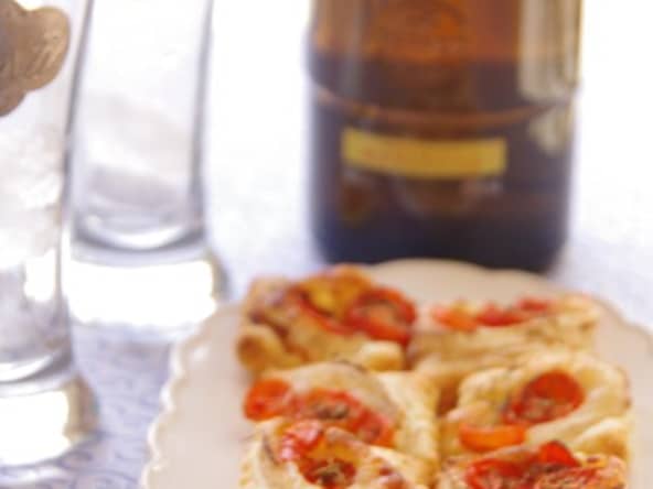Minis tartelettes aux tomates cerise et au chèvre