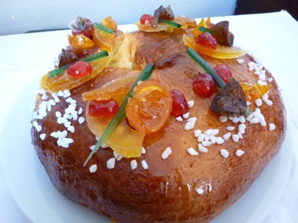 Gâteau des rois provençal : une belle brioche des rois à la fleur d'oranger