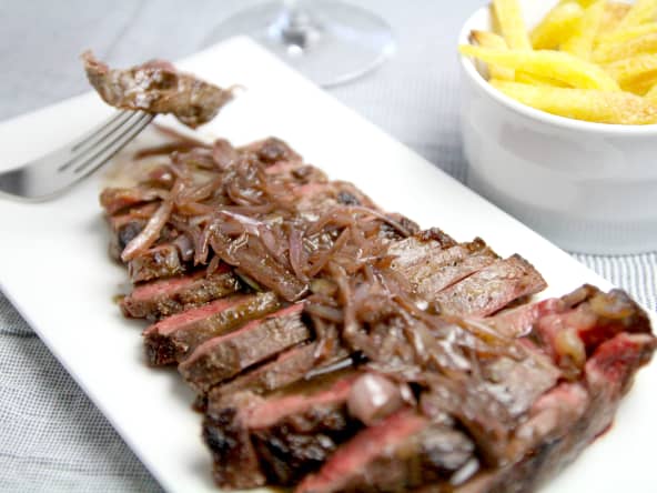 Bavette de boeuf aux échalotes