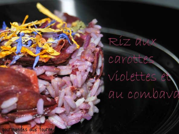Riz aux carottes violettes et au combava