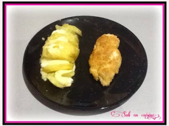 Escalopes de poulet panées et fourrées au reblochon