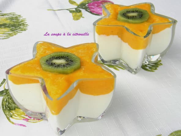 Mousse légère au coulis de mangue maison