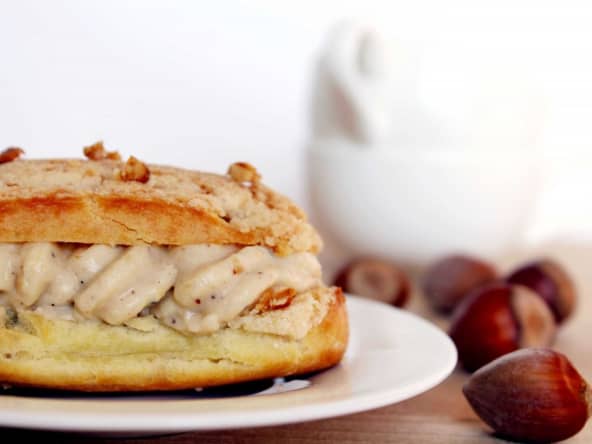 Petits éclairs au praliné et noisettes caramélisées façon Paris-Brest