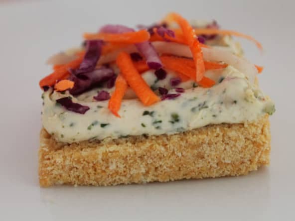 Cheesecake crudités et ciboulette