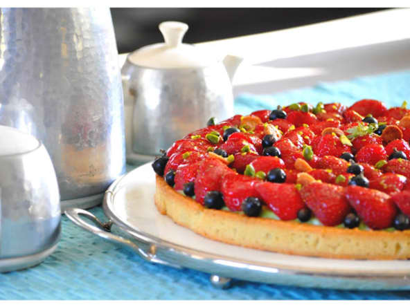 Tarte fraise pistache