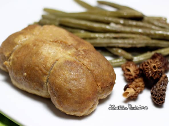 Paupiettes végétaliennes forestières à base de seitan, sauce morilles