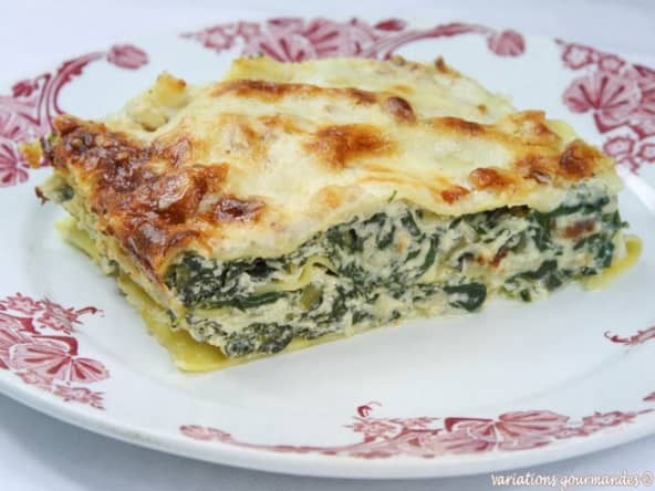 Lasagnes aux blettes niçoises, ricotta, parmesan et pignons de pin