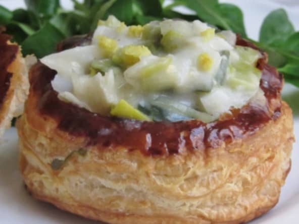 Bouchées feuilletées au cabillaud et au poireau pour les fêtes