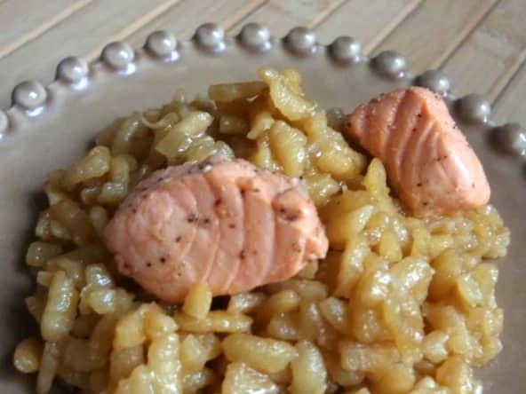 Risotto au Café et au Saumon mariné