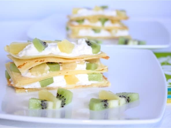 Millefeuille de crêpes exotique