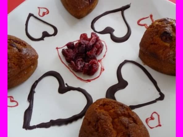 Petits coeurs aux cranberries