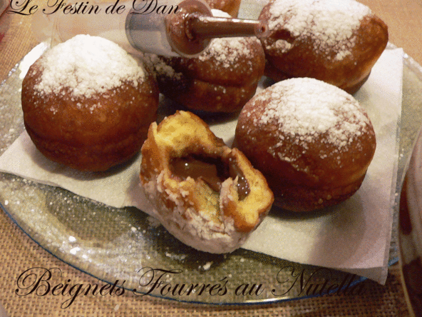 Beignets fourrés à la pâte à tartiner Nutella