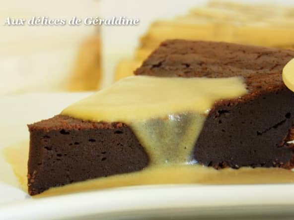 Fondant chocolat au mascarpone et crème anglaise aux spéculoos