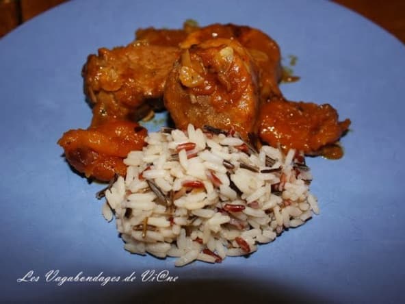 sauté de porc aux abricots et aux châtaignes