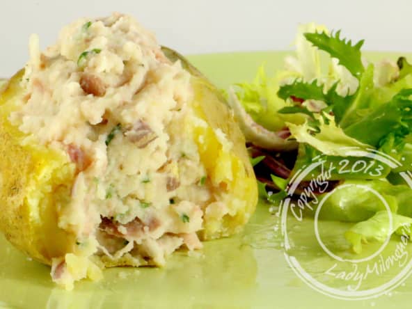 Pommes de terre à la crème aux 2 jambons
