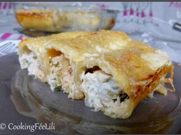 Cannellonis tout doux aux poireaux