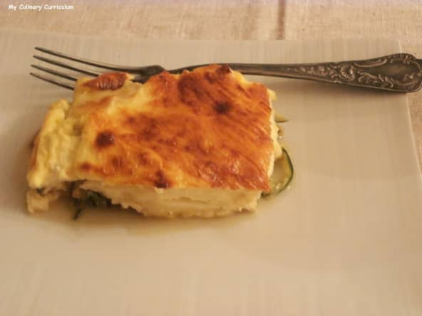 Gratin de courgettes et endives au camembert