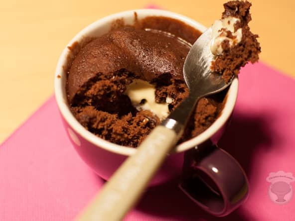 Mug cake coulant