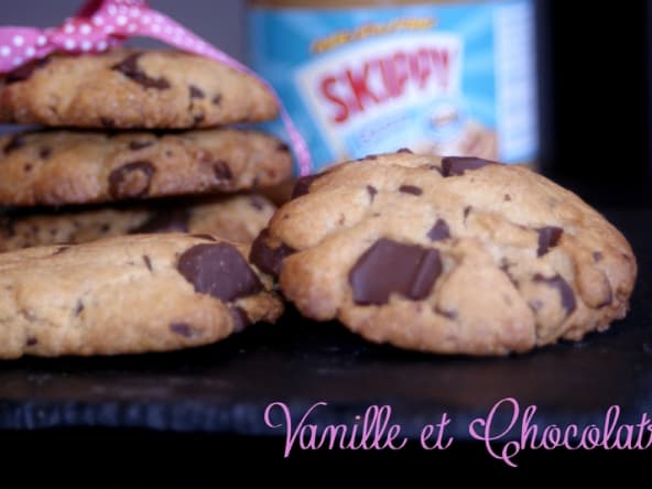 Cookies au beurre de cacahuètes et aux pépites de chocolat