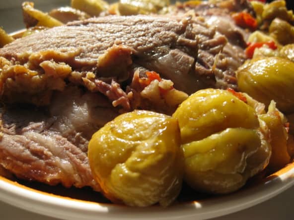 Filet mignon de porc aux châtaignes