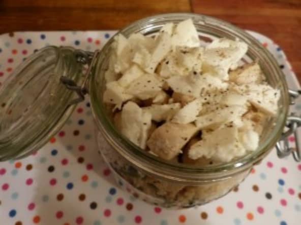 Taboulé au poulet et feta en bocal