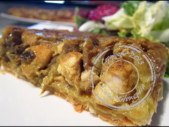 Tarte tatin de poulet et curry à l’indienne