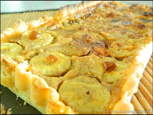 Tarte à la banane et lait de coco