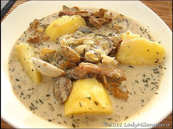 Fricassée de palourdes aux girolles