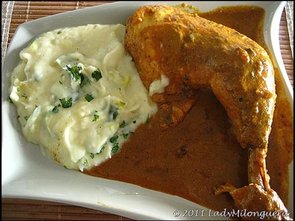 Cuisses de poulet au lait de coco et aux épices