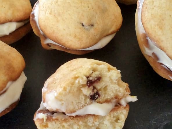 Whoopies aux cranberries et crème au citron