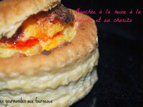 Bouchées à la reine revisitées à la polenta et au chorizo