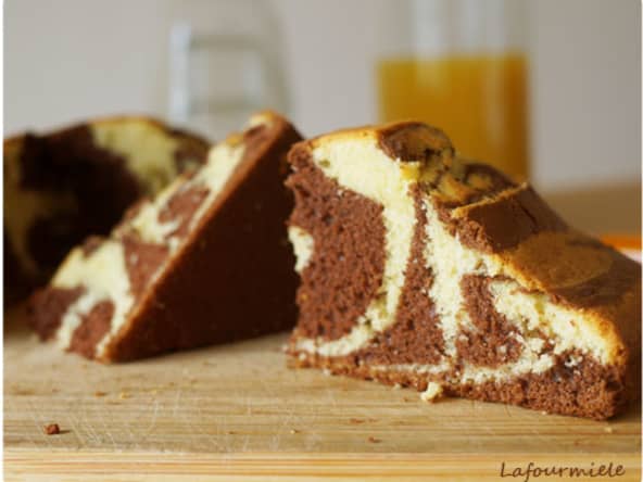 Zebra cake vanille au chocolat