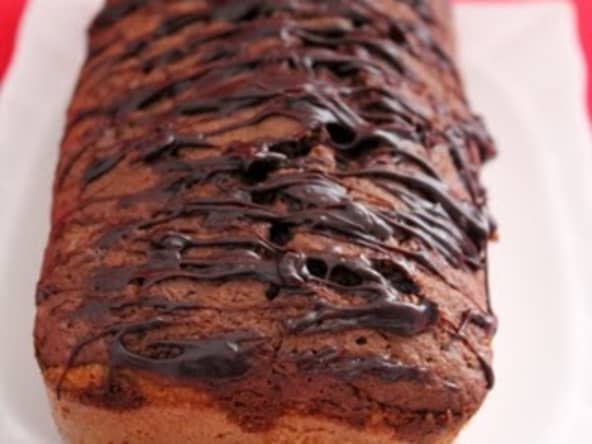 Gâteau marbré chocolat orange