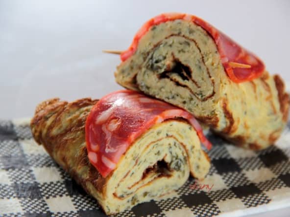 Petites omelettes roulées à l'oseille